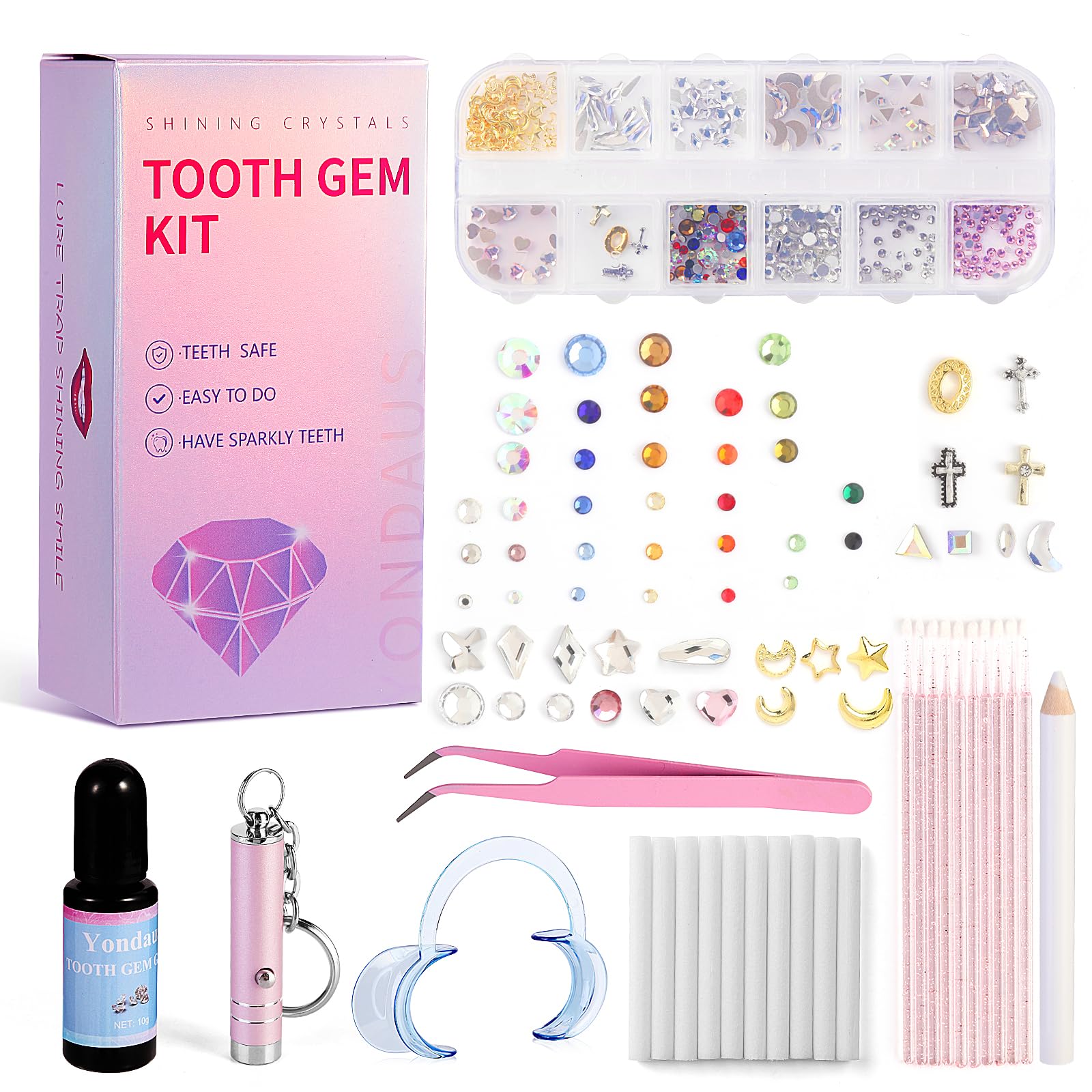 Amazon.com: XIHONG Tooth Gem Kit, DIY Crystals Jewelry Kit, 374